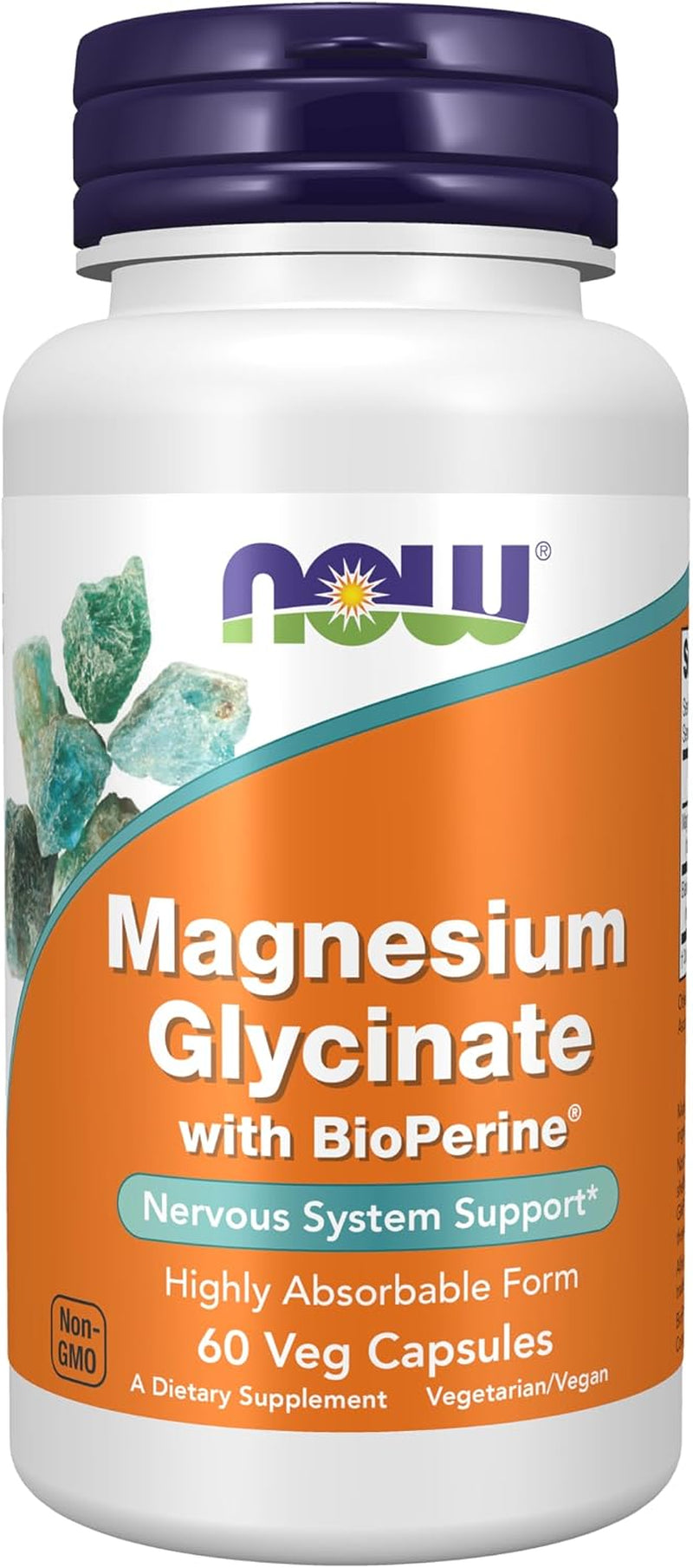 Supplements, Magnesium Glycinate with Bioperine, 60 Veg Capsules